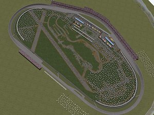 talladega superspeedway racetrack 3d model