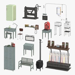 Full Signal Box Setup with Block Instruments and Stove 3D