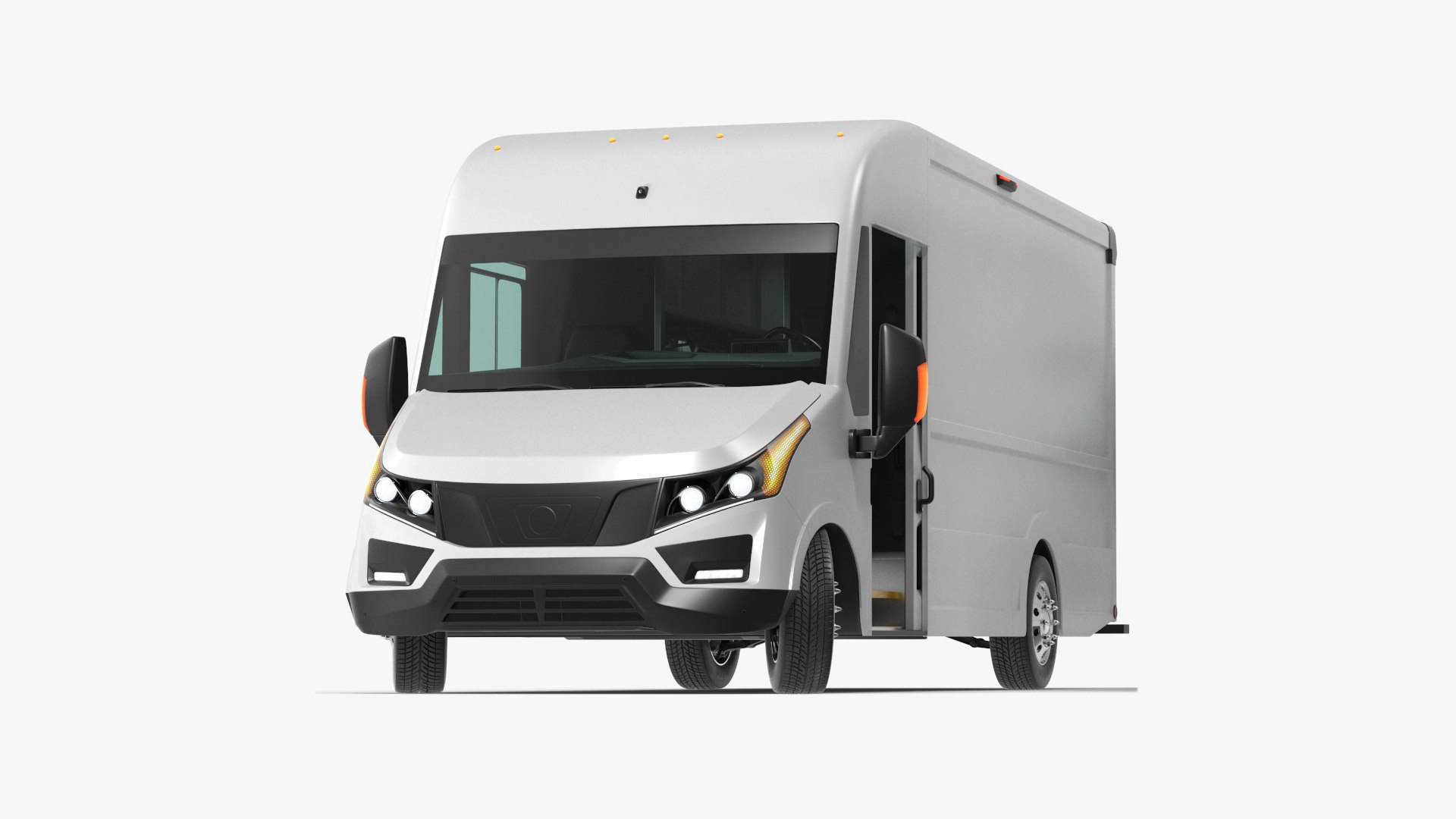 Urban Delivery Truck Rigged for Cinema 4D 3D model preview
