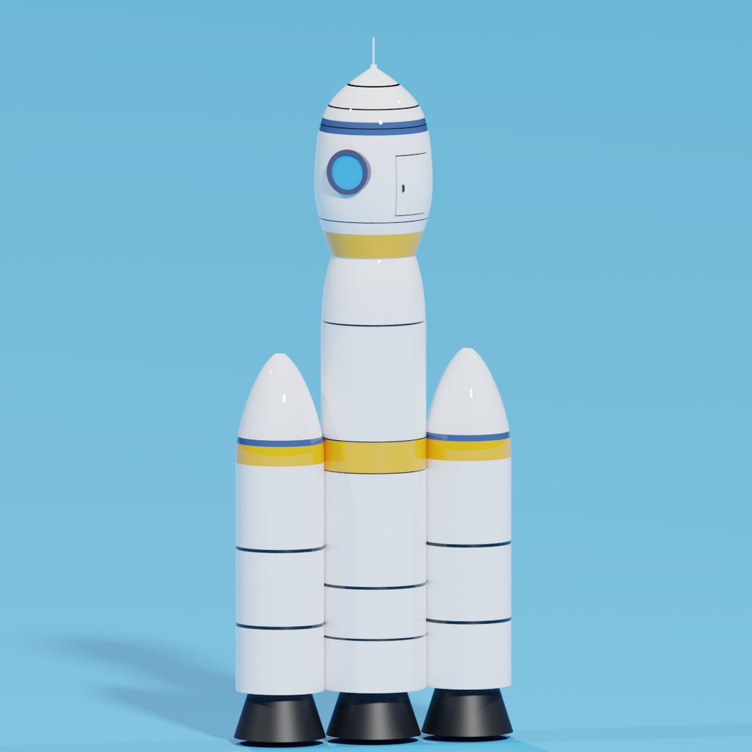 Cartoon Space Rocket Model - TurboSquid 2441967