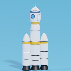 Cartoon Space Rocket model
