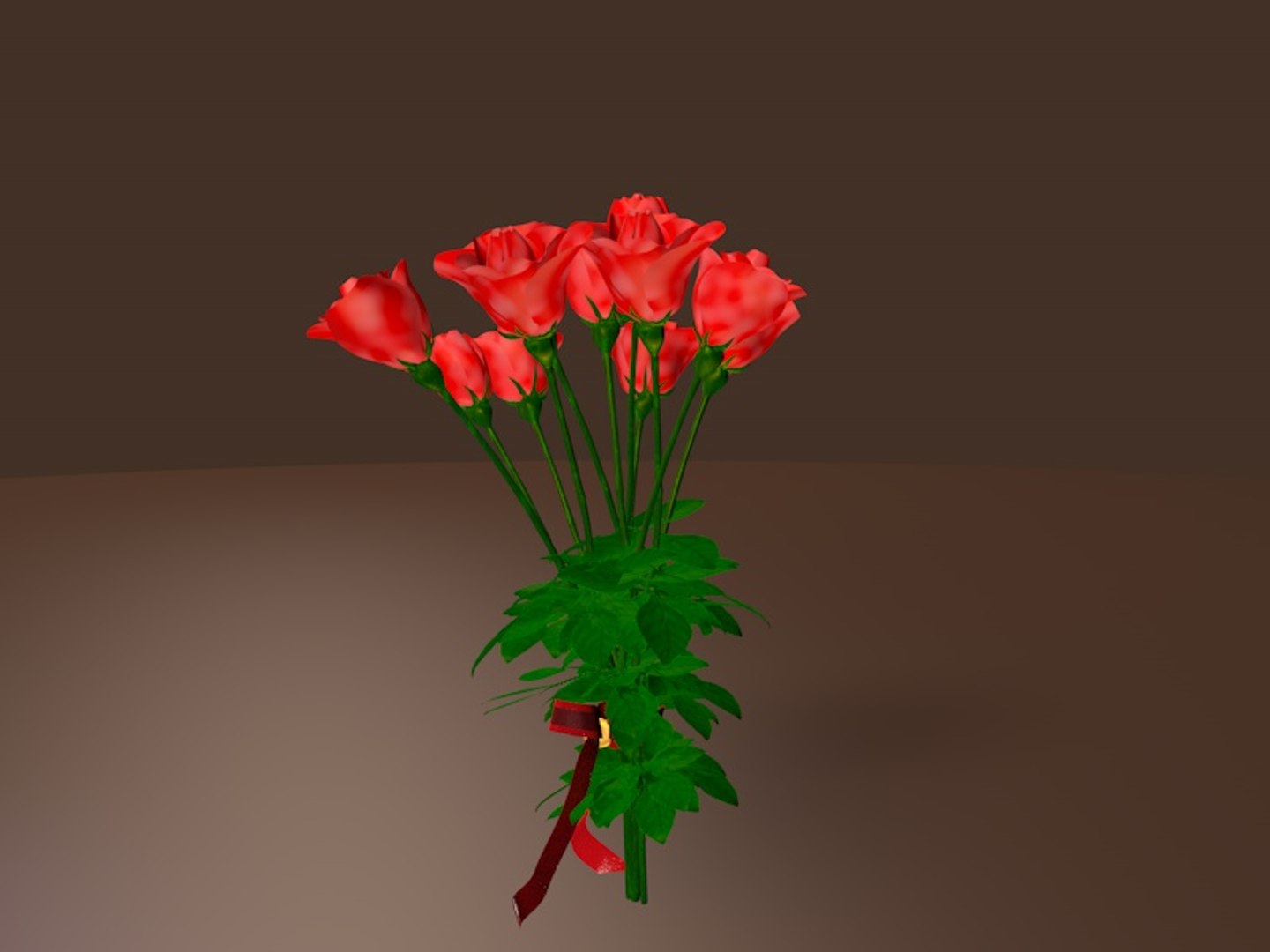 3d Red Roses Bouquet