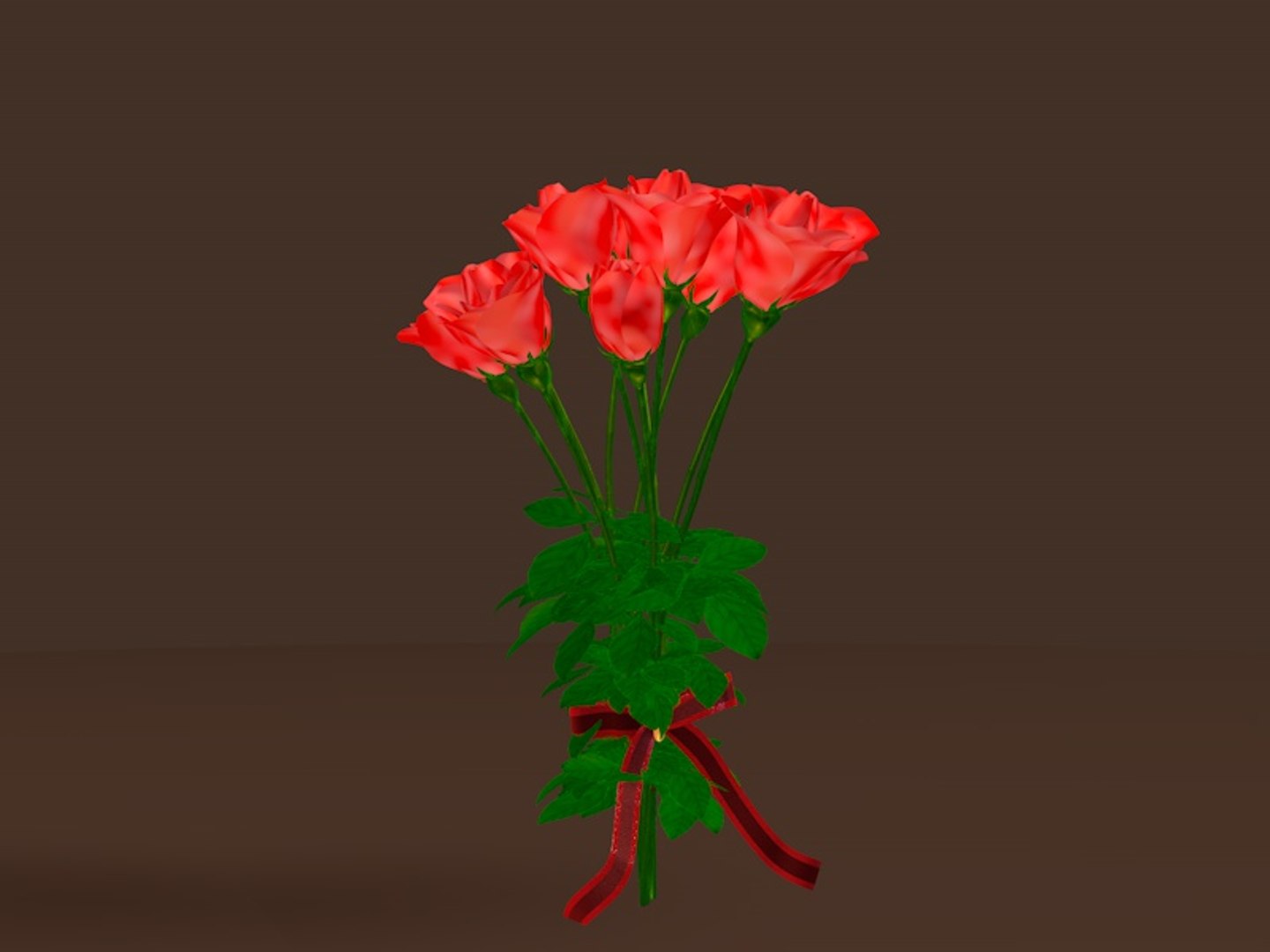 3d Red Roses Bouquet
