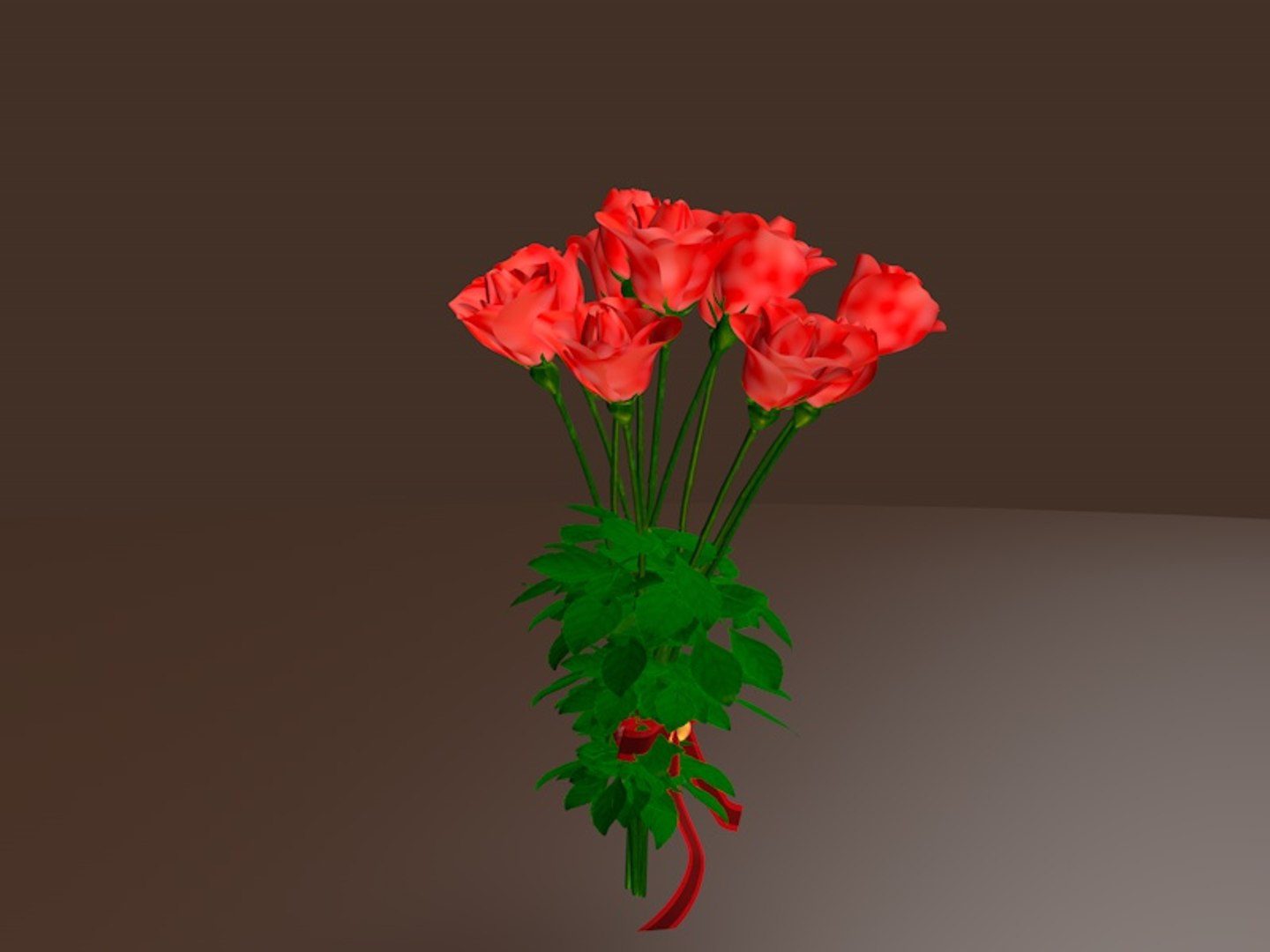 3d Red Roses Bouquet