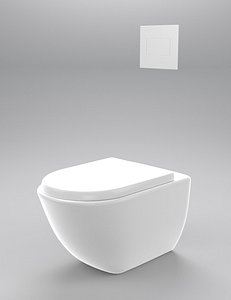 wall hung toilet 3d model