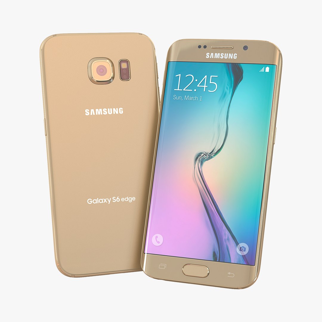 Samsung Galaxy S6 Edge Platinum 3D Model 3D model preview
