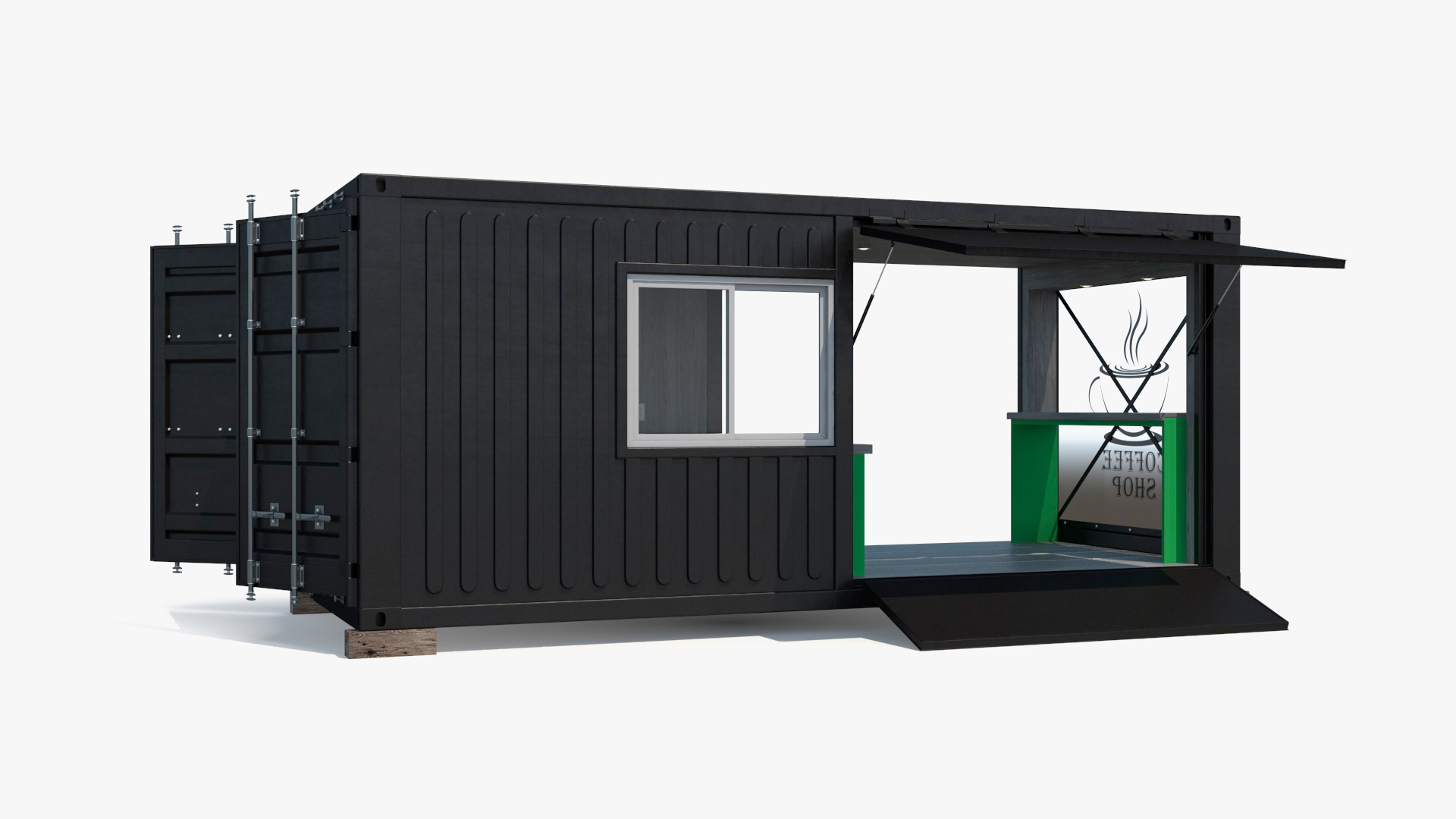 Cafe Metal Container Grey 3D Model - TurboSquid 2155828
