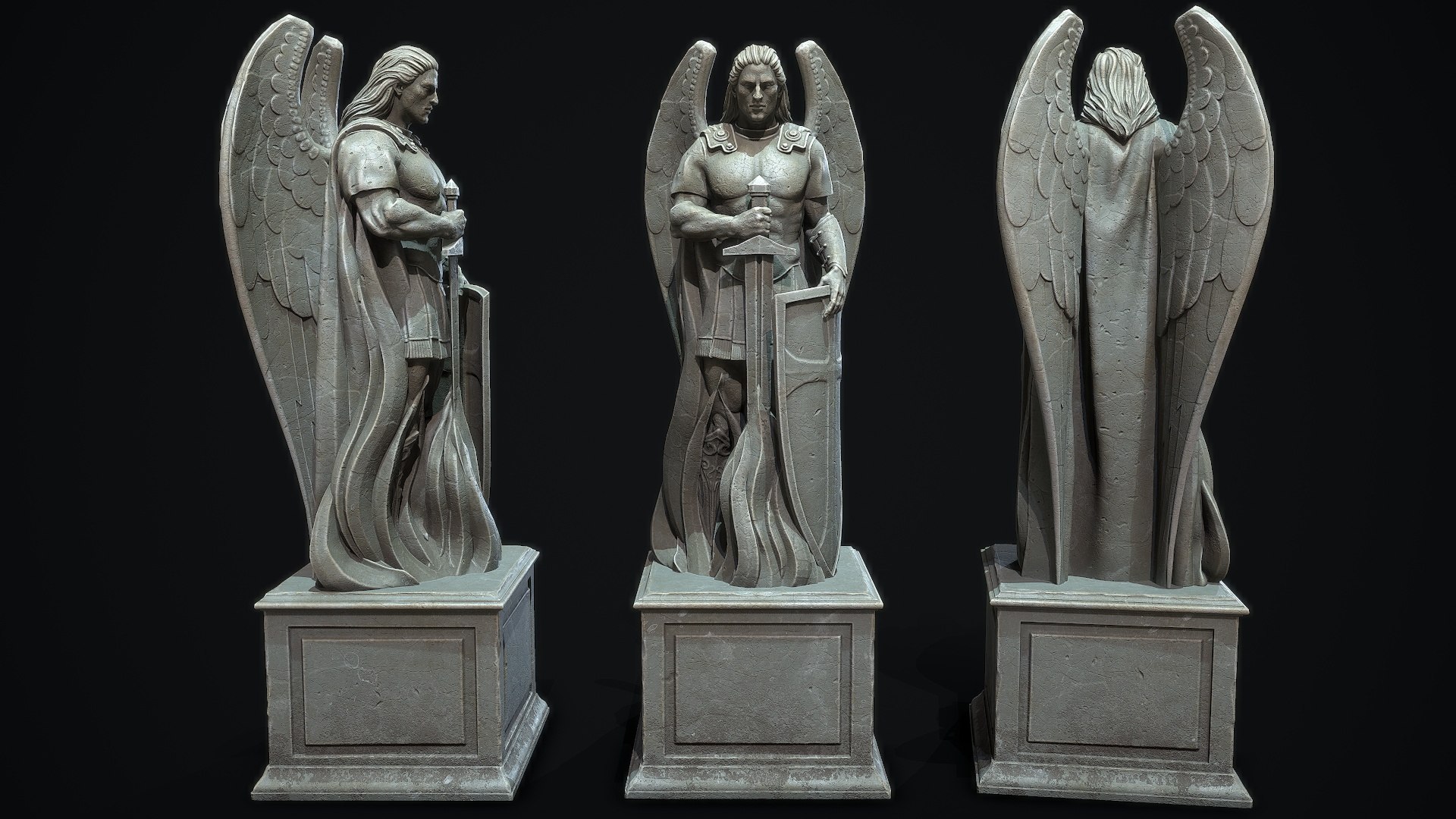 Archangel Statue 3D Model - TurboSquid 2146885