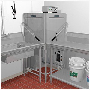 3d model restaurant dishwasher