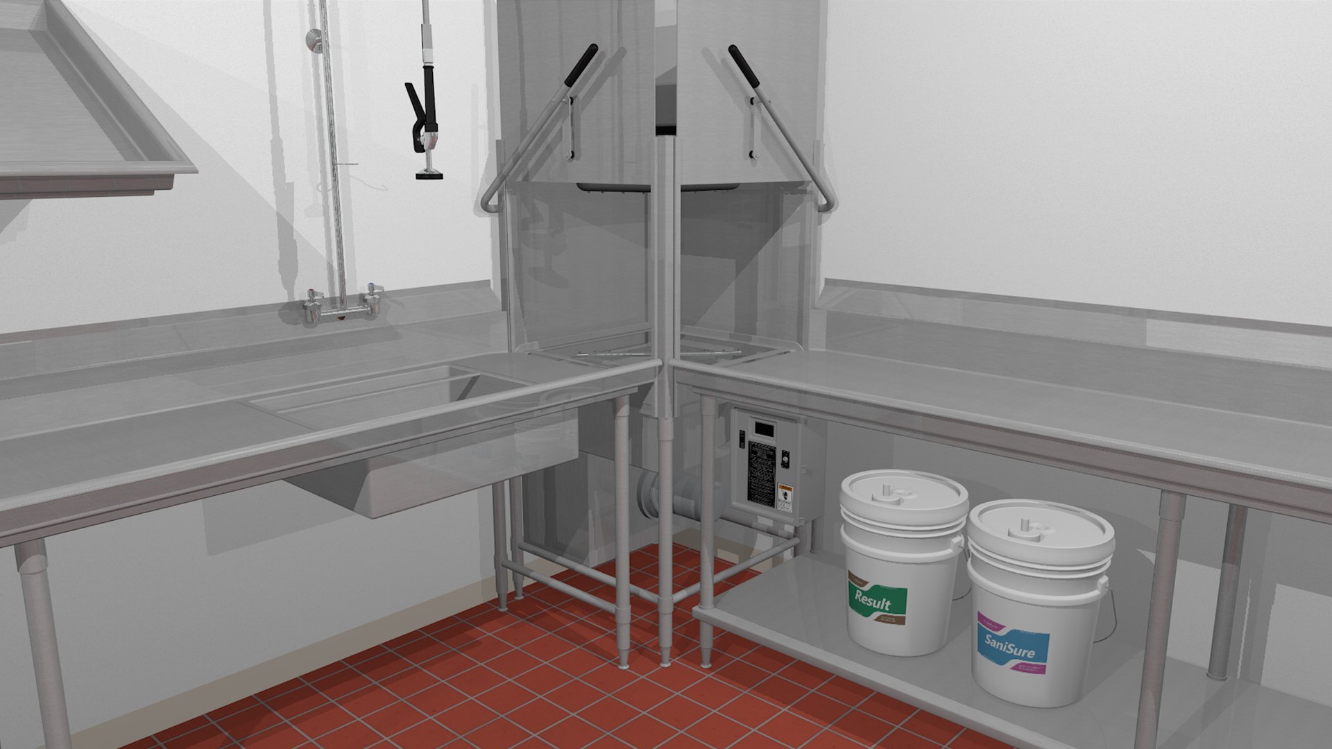 3d Model Restaurant Dishwasher
