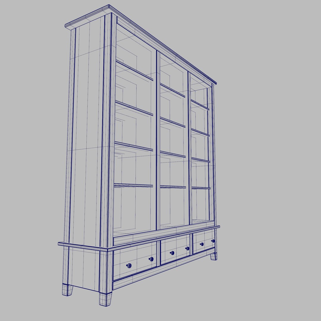 3D Bookcase Model - TurboSquid 2245391