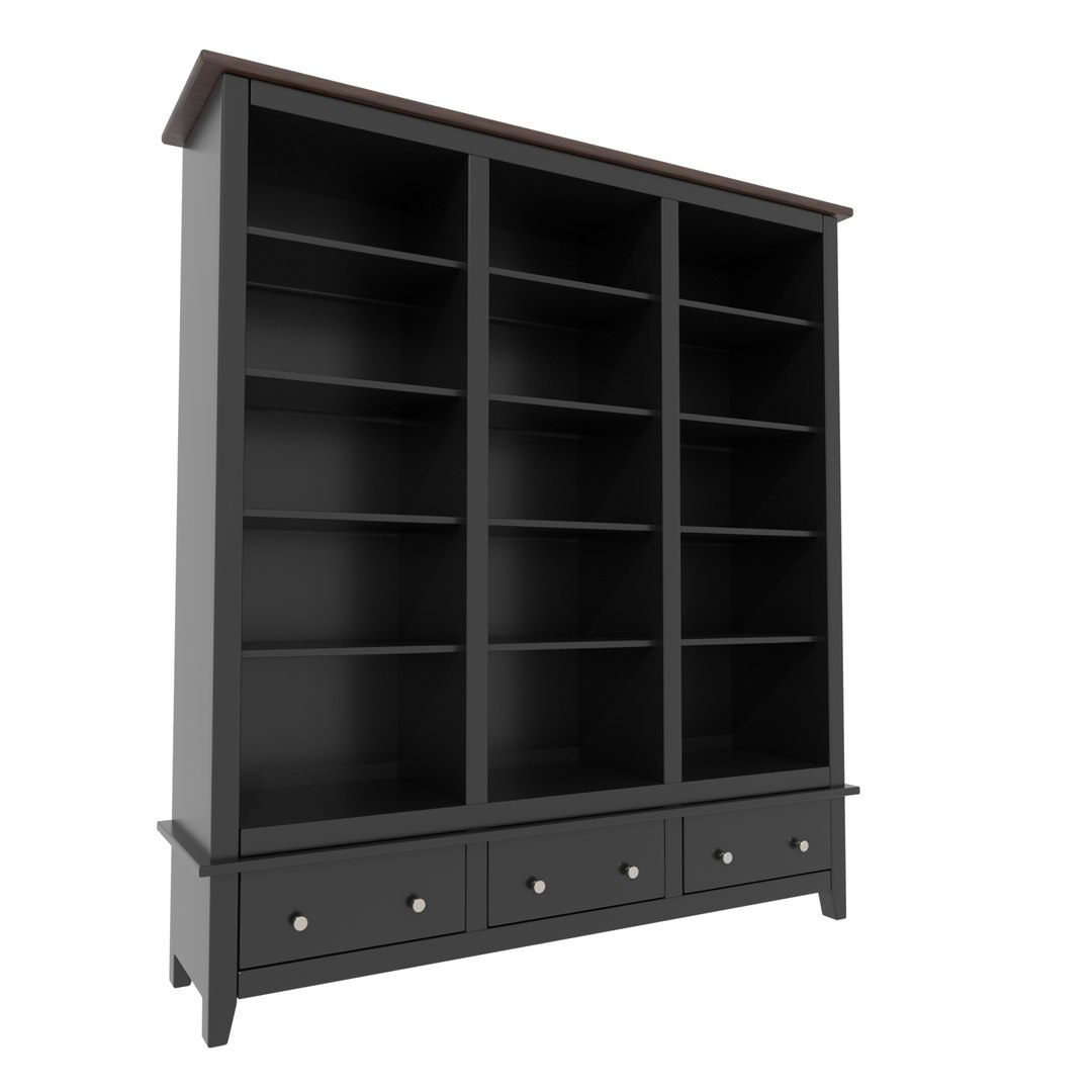 3D Bookcase Model - TurboSquid 2245391