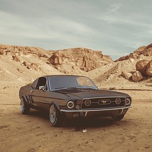 3d model 1967 mustang gt 390