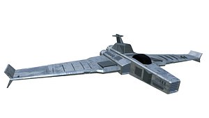 3D Low Poly Spaceplane Fighter Jet 3D Model model
