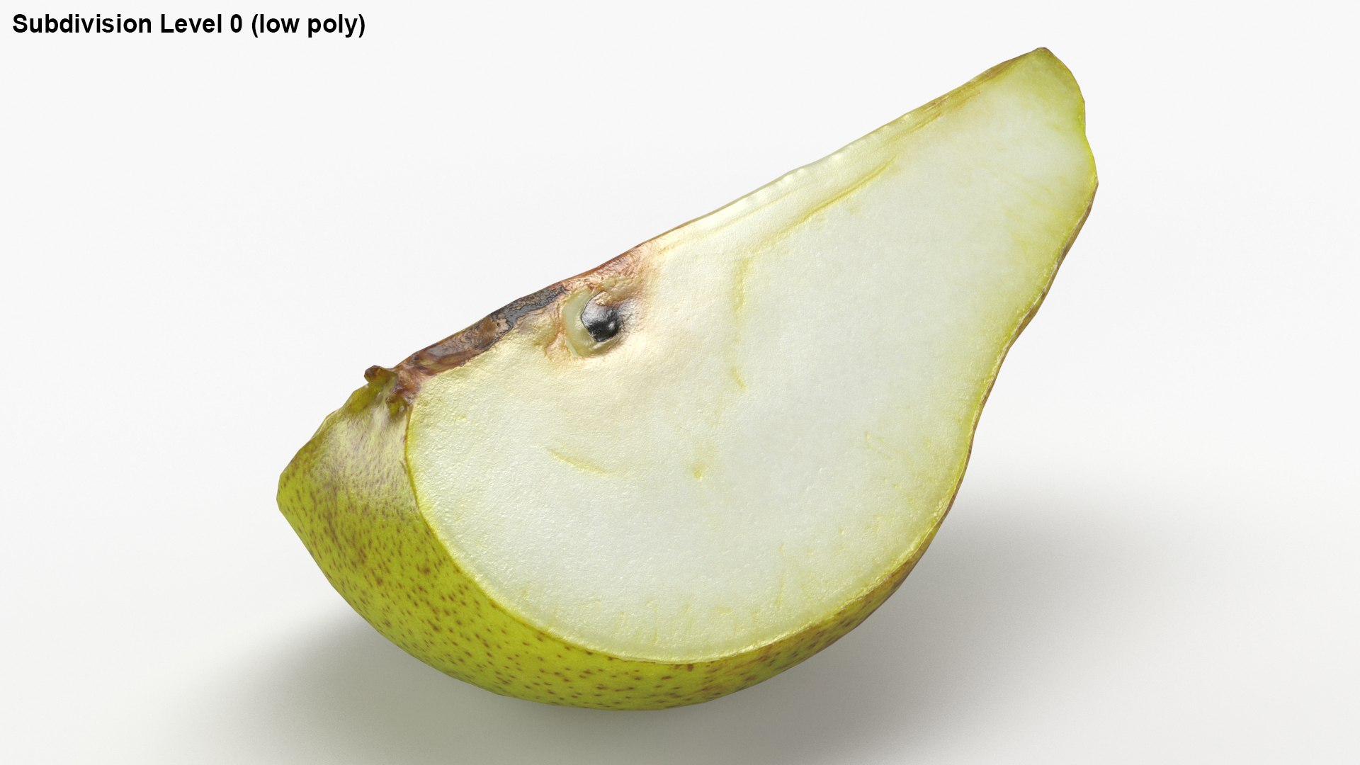 Pear Slice 3D model https://p.turbosquid.com/ts-thumb/87/YRbqmJ/7K/pearslice_f0000/jpg/1633100119/1920x1080/fit_q87/be4007e29c169f9b9a6f0f7bf0fd9e5fc7186e80/pearslice_f0000.jpg