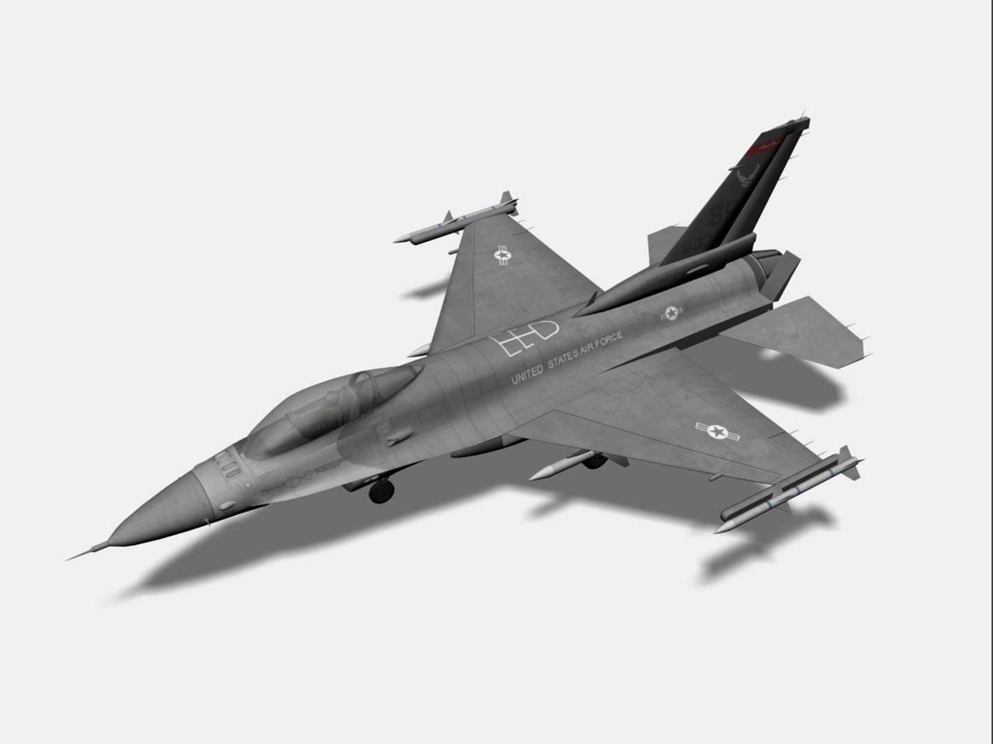 3d F16 Fighter Jet Model