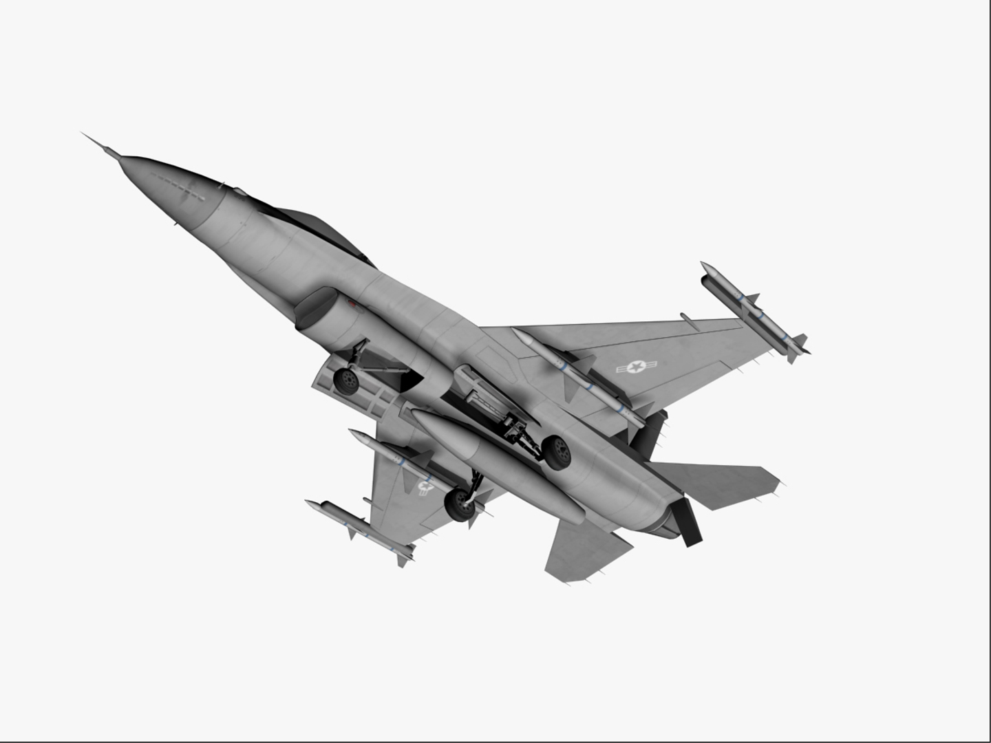 3d f16 fighter jet model