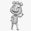 Rigged Cartoon Pig