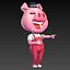 Rigged Cartoon Pig