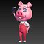 Rigged Cartoon Pig