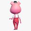 Rigged Cartoon Pig