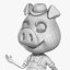 Rigged Cartoon Pig