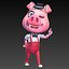 Rigged Cartoon Pig