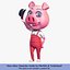 Rigged Cartoon Pig