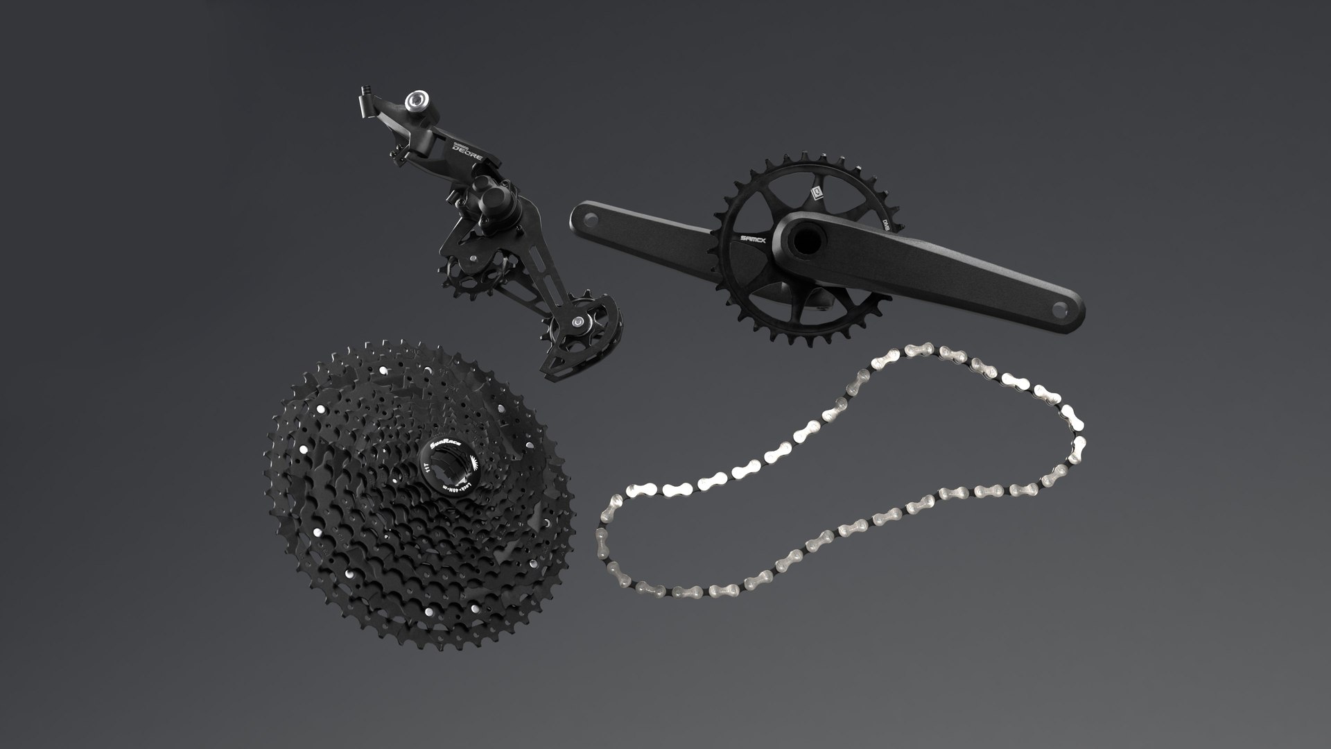 Mountain Bike drivetrain 3D TurboSquid 2142773