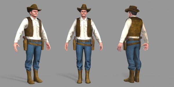 Unity cowboy 3D model - TurboSquid 1333310