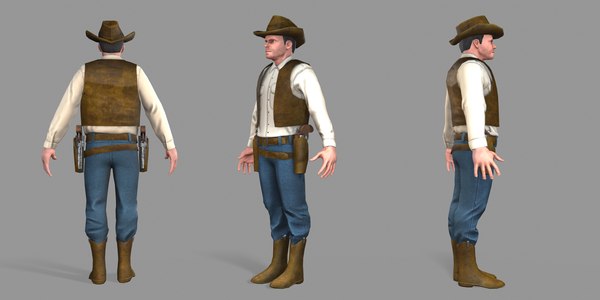 Unity cowboy 3D model - TurboSquid 1333310