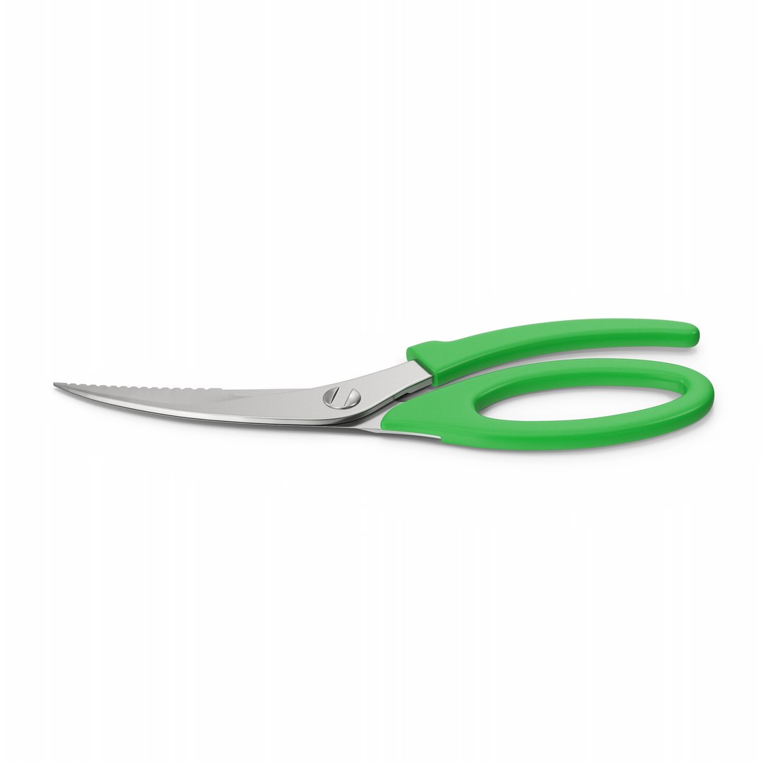 Kitchen Scissors Green 3D Model - TurboSquid 2002114