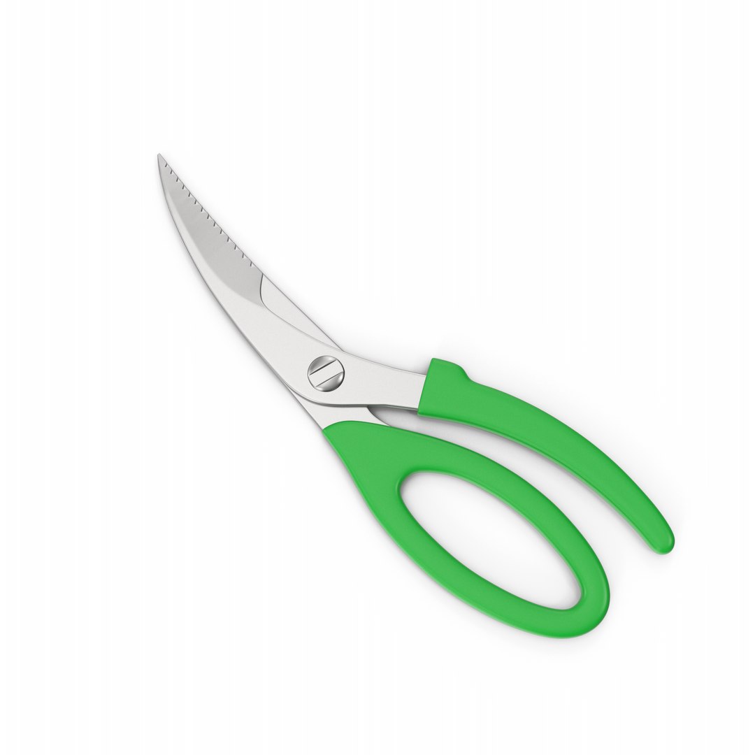 Kitchen Scissors Green 3D Model - TurboSquid 2002114