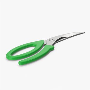 Kitchen Scissors Green 3D model