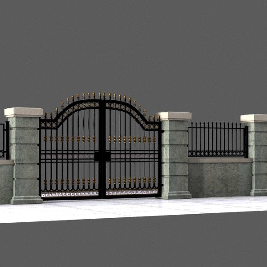 3dsmax wrought iron gate