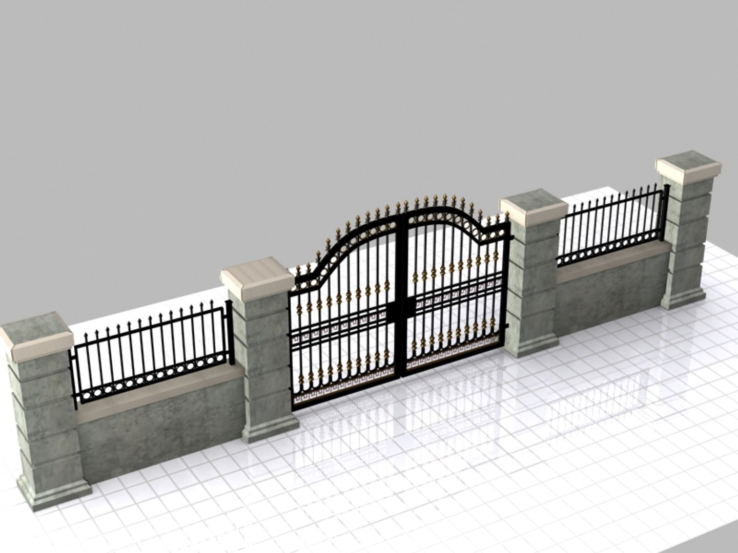 3dsmax wrought iron gate