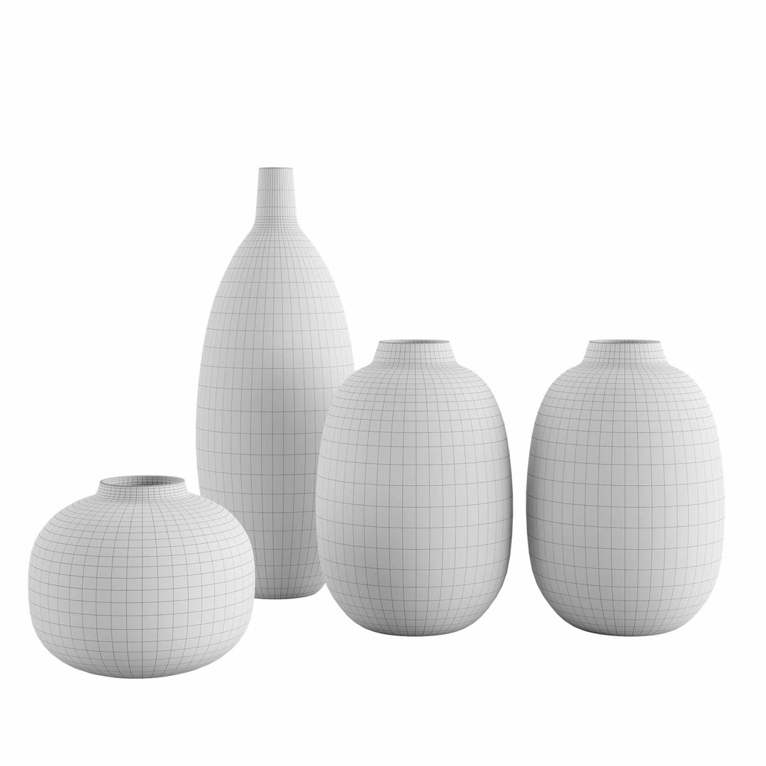Decorative Ceramic Vase 3 3D Model TurboSquid 2167035