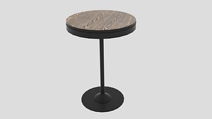 LumiSource Dakota Round Adjustable Height Bar Table
