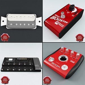 3ds max electric guitar equipment