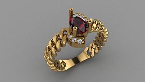3D Cuban Ring model