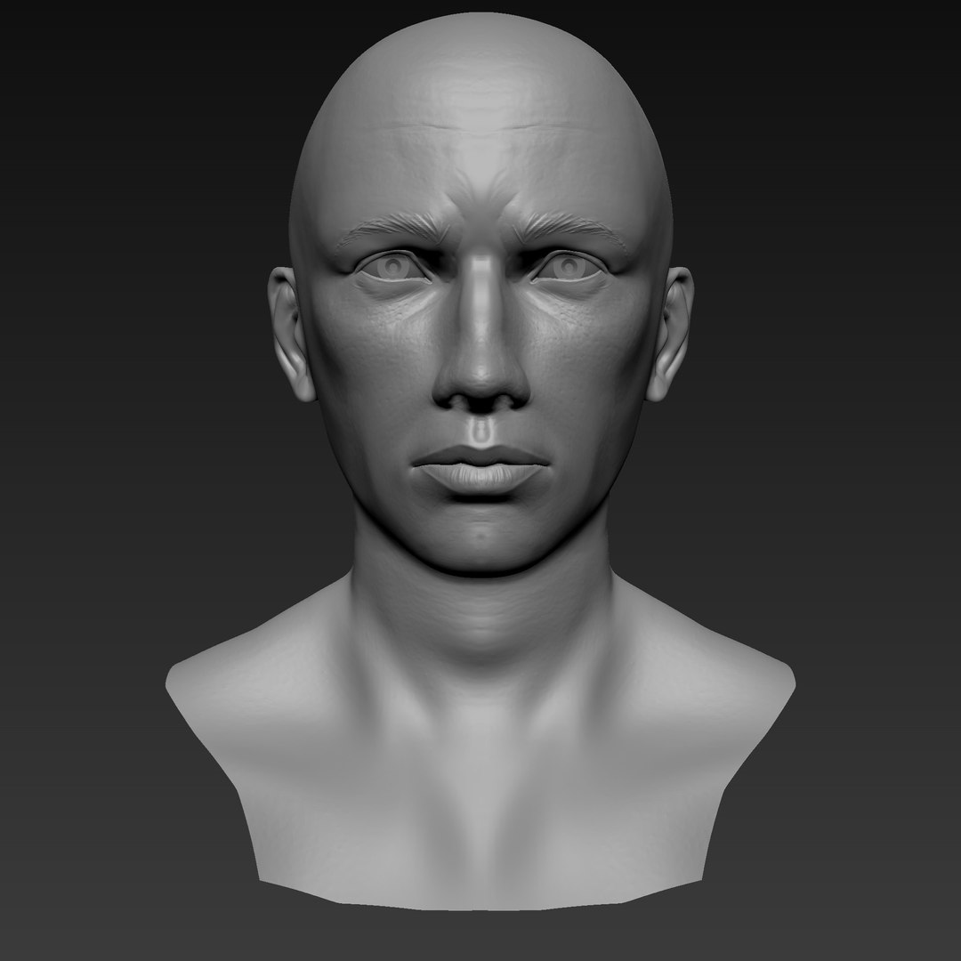 realistic head 3d model