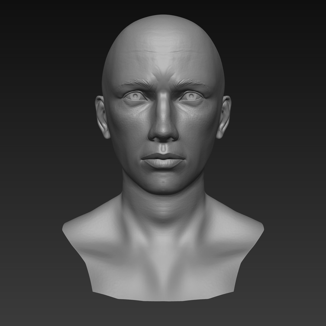 realistic head 3d model