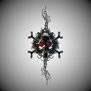 skull ornament 3d model