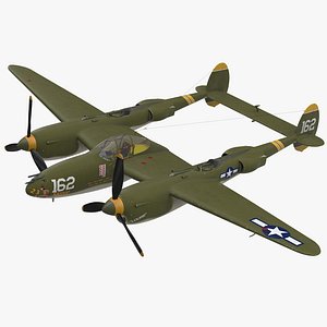 lockheed p-38 lightning wwii 3D model