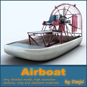 swamp airboat 3d model