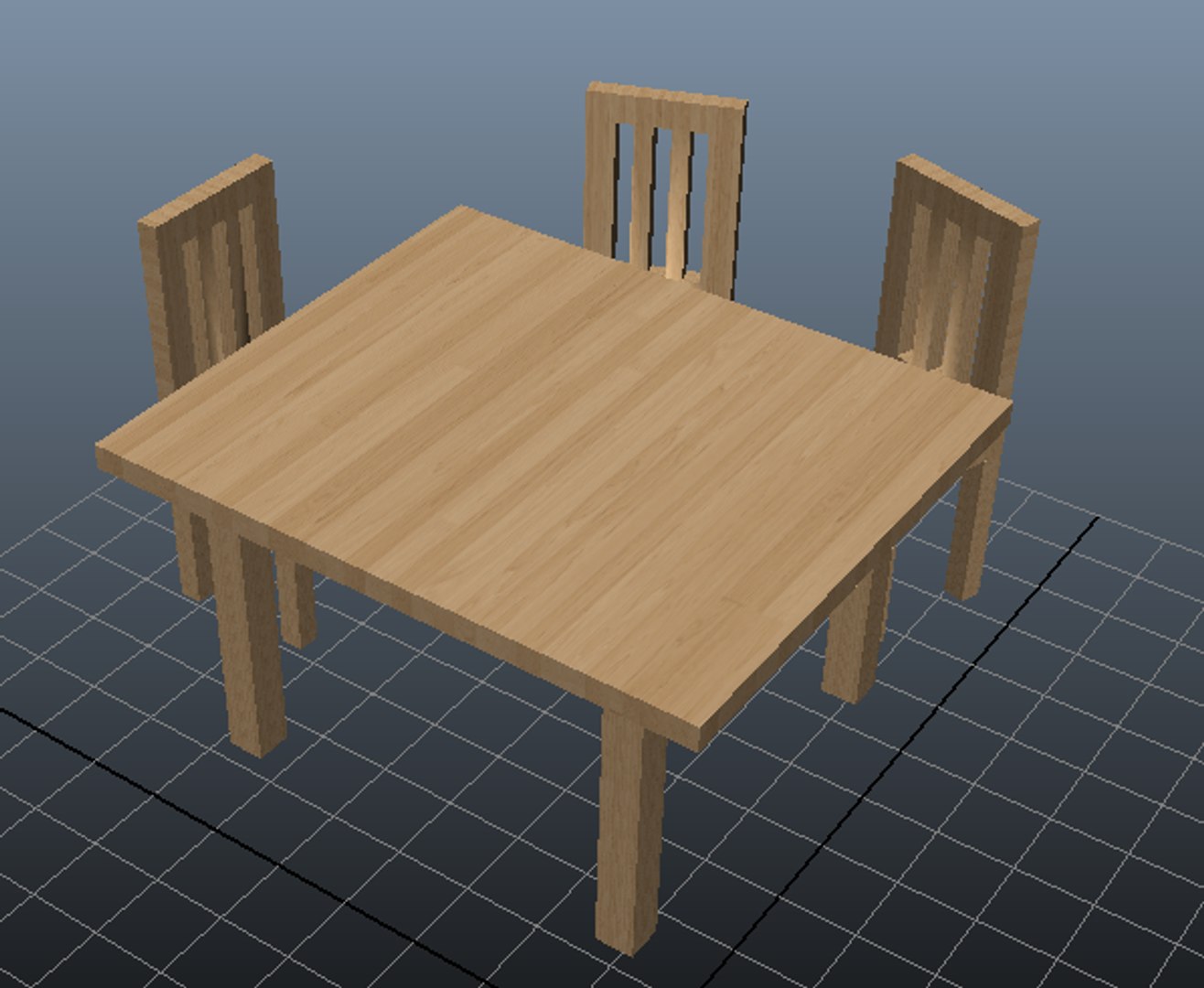 Free Obj Mode Table Chairs
