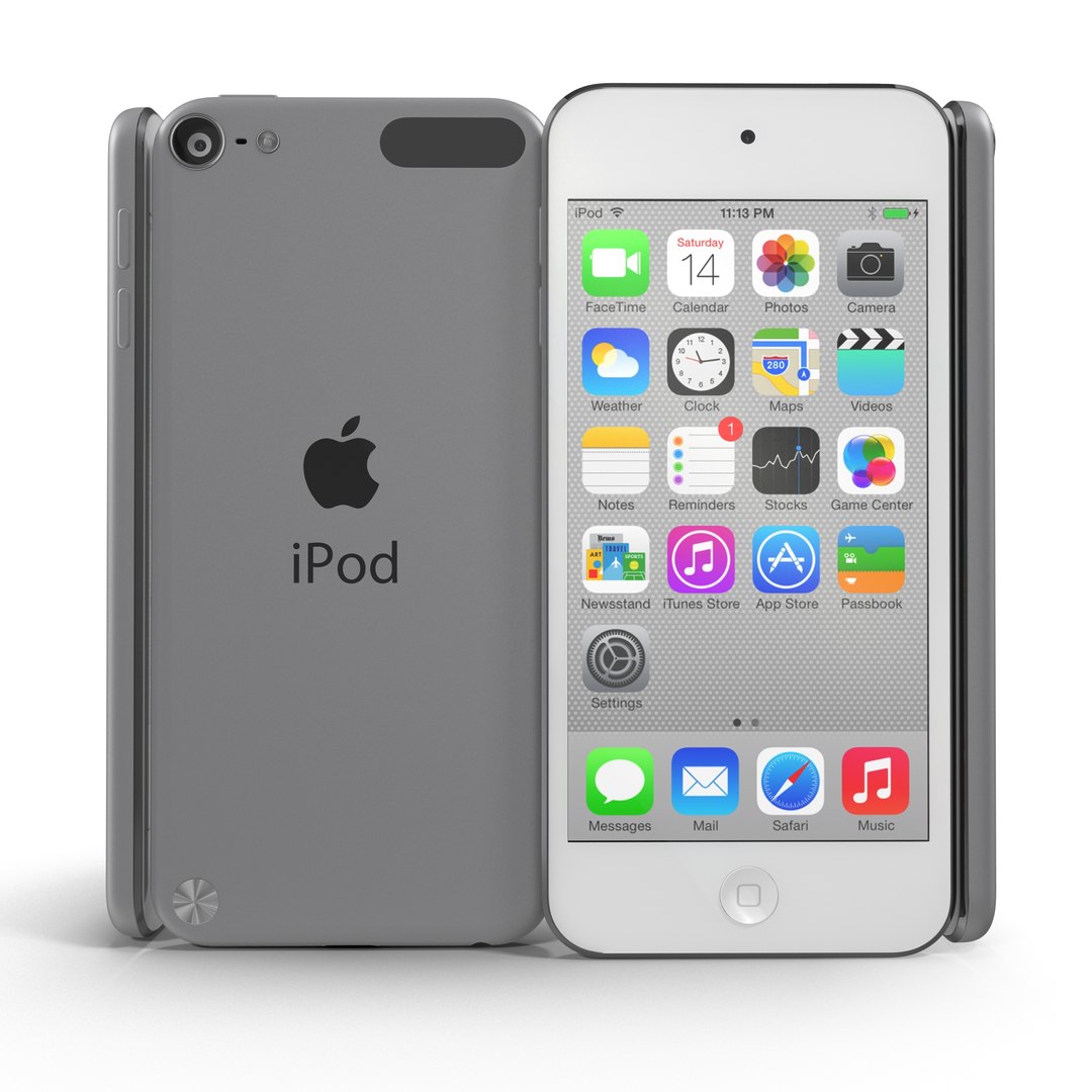 iPod Touch Silver 3D Model 3D model preview