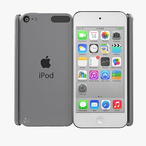 ipod touch silver modeled 3d 3ds