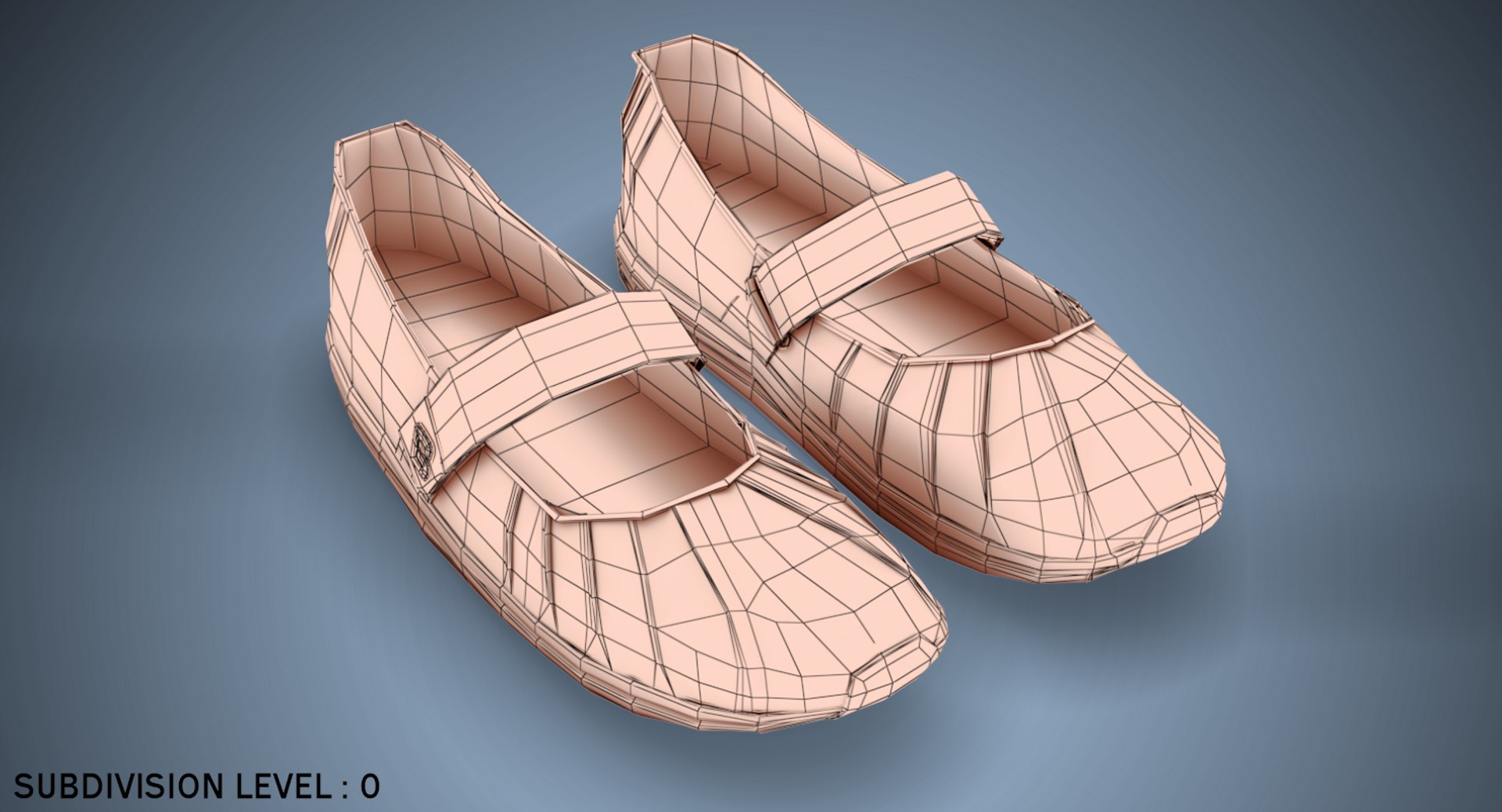 3d model of woman red shoes