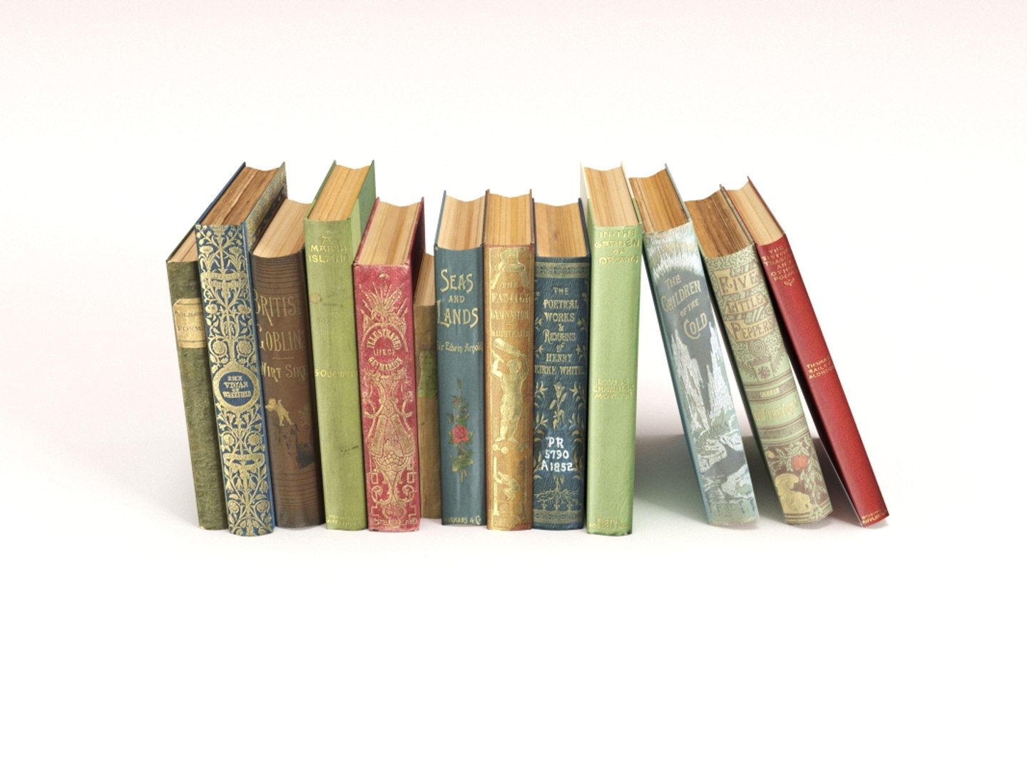 Book Set Model - TurboSquid 1340430